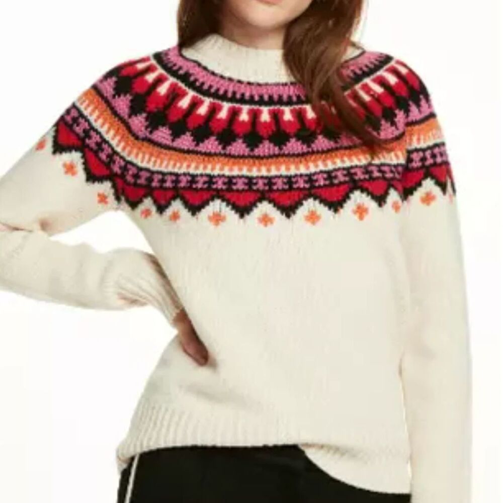 Scotch & Soda Fair Isle Pullover Sweater, Wool blend, Size XS